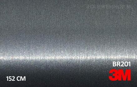 3M 2080 BR201 Brushed Steel folie