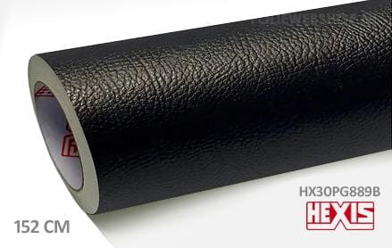 Hexis HX30PG889B Black Grain Leather Gloss folie